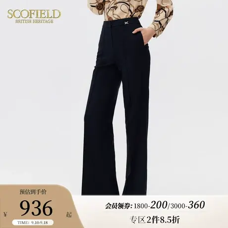 Scofield女装宽松休闲通勤复古显瘦直筒裤阔腿裤秋季新品职场裤子商品大图