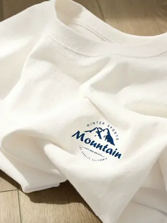 白色仿棉短袖t恤女夏季美式复古宽松小众设计高级感大码女装上衣图片