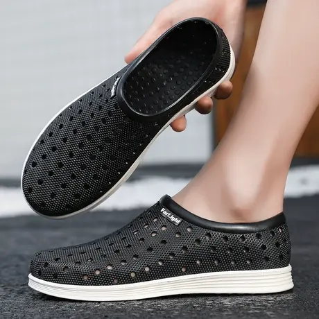 雨鞋男款夏季透气胶鞋时尚钓鱼鞋厨房防滑鞋工地干活鞋户外涉水鞋商品大图