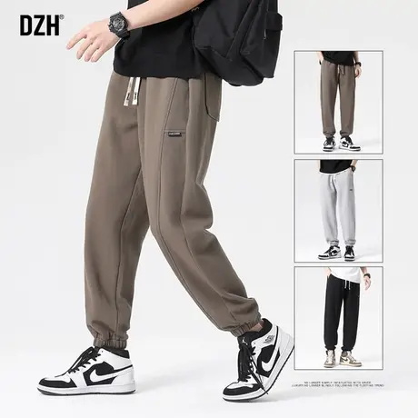 男士运动卫裤男春季2024新款束脚裤休闲裤子男款篮球裤美式运动裤图片