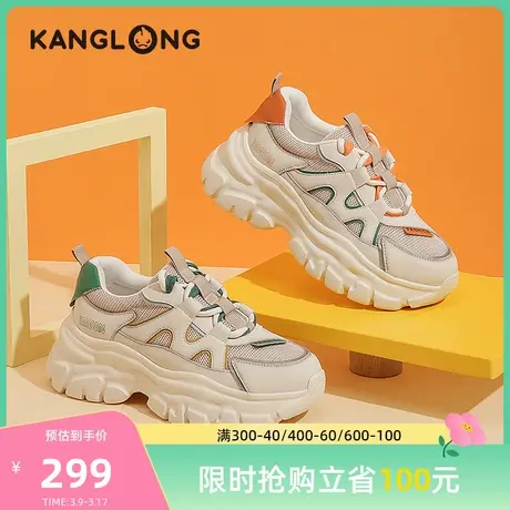 【门店发货】康龙女鞋 春季百搭舒适老爹鞋厚底增高时尚图片