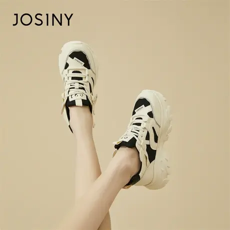 Josiny/卓诗尼老爹鞋女款2024新款春季运动健步透气软底运动鞋商品大图