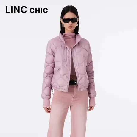 LINCCHIC金羽杰轻薄羽绒服女2023冬季新款轻柔薄款短款羽绒外套商品大图