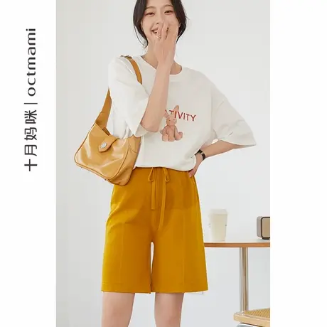 十月妈咪孕妇T恤夏季宽松休闲外穿卡通短袖印花上衣2025新款夏装商品大图