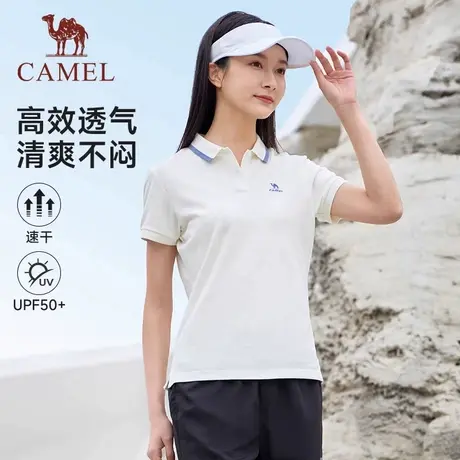 【非卖品】运动polo衫女夏新款速干透气短袖宽松翻领上衣休闲t恤商品大图