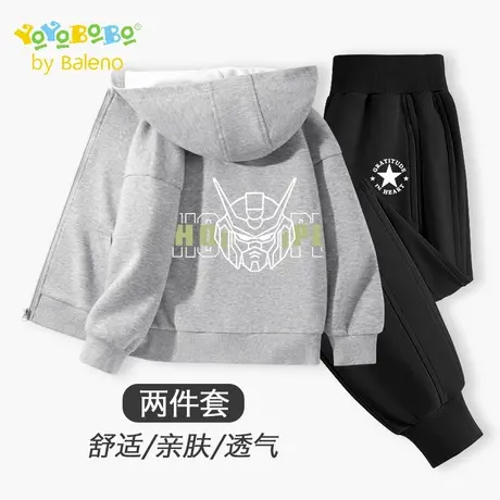 班尼路童装YBB系列男童套装春秋款男孩秋季连帽开衫外套儿童秋装商品大图
