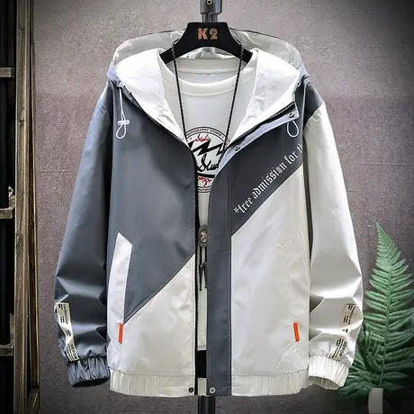 男士休闲外套韩版潮流2023新款春秋季工装夹克潮牌男装情侣上衣服商品大图