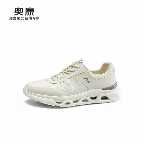 奥康休闲鞋男2025新款系带健步鞋轻便软底运动鞋减震慢跑鞋小白鞋商品大图