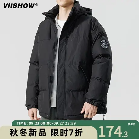 VIISHOW连帽棉服男冬季加厚保暖棉袄冲锋夹克潮牌宽松面包服外套商品大图