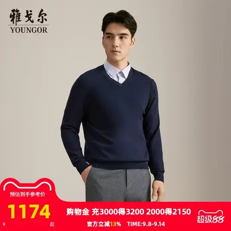 【商场同款】雅戈尔男士毛衫秋冬新款官方商务休闲套头毛衫男商品大图