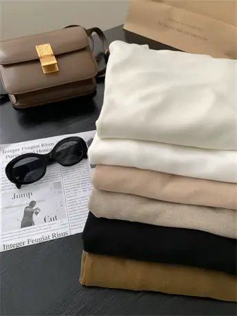 糯叽叽慕斯绒圆领打底衫女秋冬基础款保暖内搭长袖T恤衫上衣2023商品大图