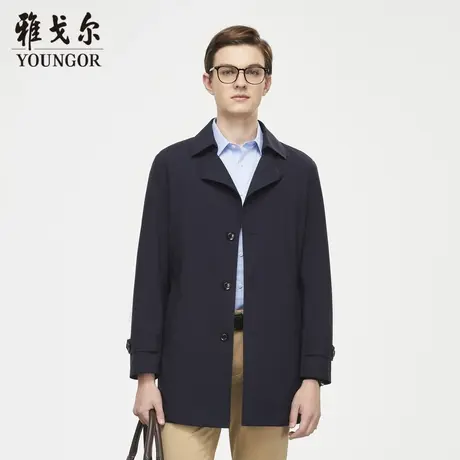 雅戈尔奥莱 CEO系列男装春棉风衣中青年翻领外套商品大图