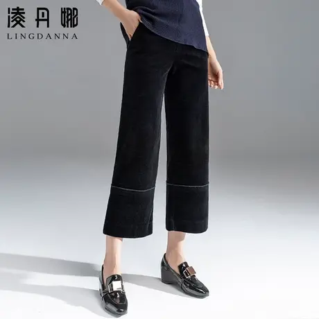 条绒直筒裤女2024新款冬女裤九分裤灯芯绒裤子女秋冬八分裤阔腿裤商品大图
