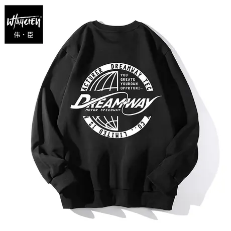 伟臣大码男装加肥加大男卫衣胖子春秋男士秋季宽松圆领图案潮流商品大图