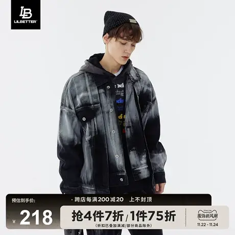Lilbetter牛仔夹克男新款cityboy外套美式复古宽松上衣潮流衣服男商品大图