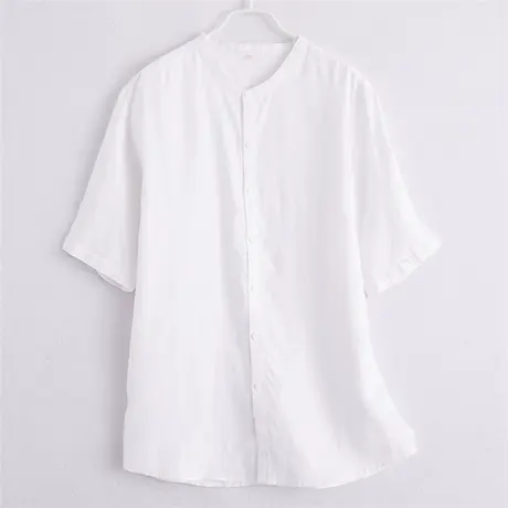 萨法瑞501亚麻5分短袖衬衫99元/件图片