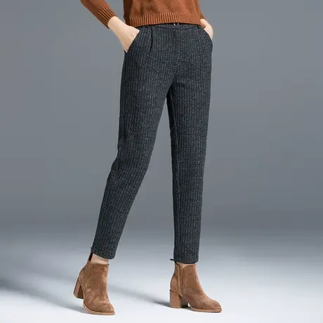 【清仓捡漏】针织哈伦裤女秋冬2024新款休闲毛呢裤子女冬季毛线裤图片