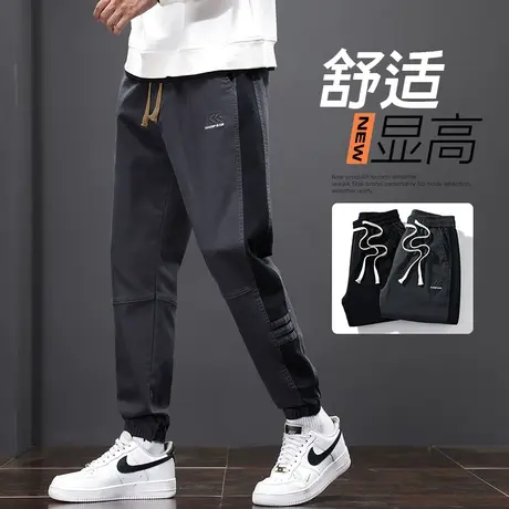 春秋款男装束脚潮牌痞帅工装秋冬季2024新款男士外穿哈伦休闲裤子商品大图