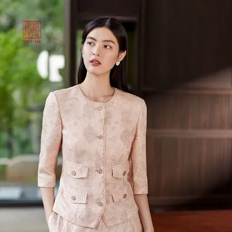 EP雅莹高端系列 国风压褶绣花小香风短外套 商场同款1214B商品大图