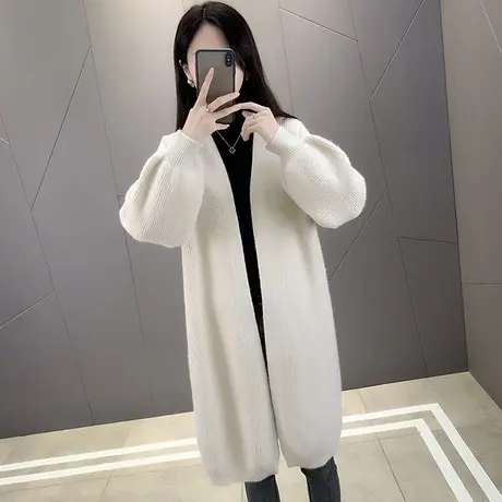 中长款毛衣开衫春秋外套女慵懒风复古外穿小个子针织衫女装上衣冬商品大图