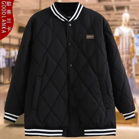 加肥加大码女棒球服棉衣外套洋气时尚中年50岁妈妈装秋冬立领棉服商品大图