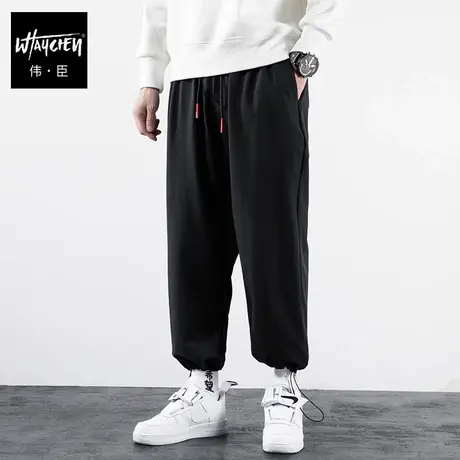 伟臣潮牌大码男装春秋休闲裤男胖子加肥加大宽松小脚裤肥佬束脚裤商品大图