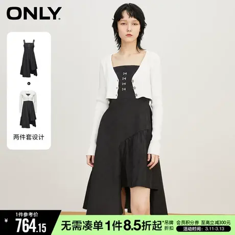 ONLY冬季千金风针织开衫吊带裙套装连衣裙女|122407021图片