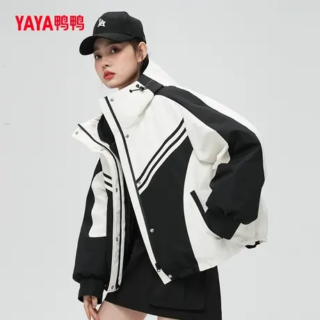 佟丽娅明星同款鸭鸭羽绒服女秋冬内胆裙子三件套大气派克服外套W图片