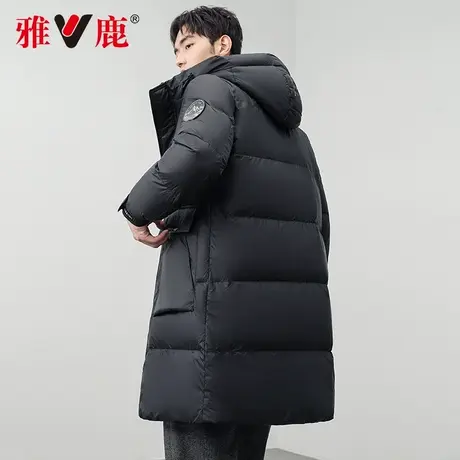 雅鹿中长款羽绒服男加厚长款连帽2022冬季新款青年潮流保暖外套潮图片