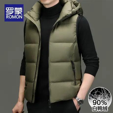 罗蒙羽绒马甲男士秋冬季加厚保暖羽绒服背心大码外穿宽松休闲外套图片