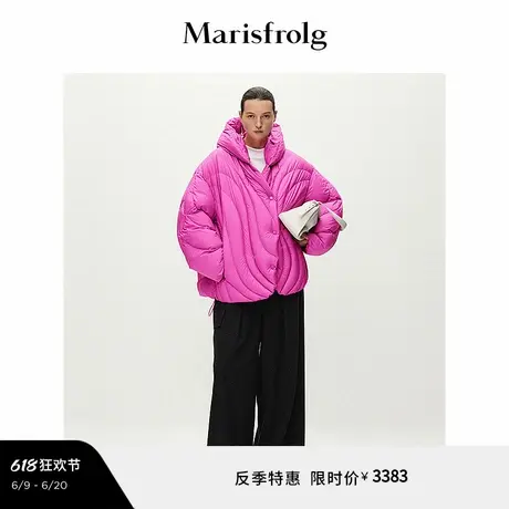 【时装羽绒】Marisfrolg玛丝菲尔冬翻领白鹅绒羽绒服外套商品大图