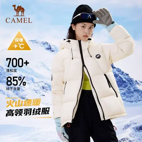 暖烘烘熊猫羽绒服女冬季2024三防蓄热白鸭绒面包服外套商品大图