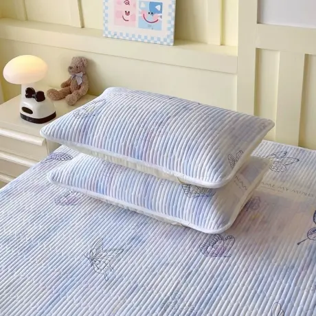 恒源祥全棉枕套简约风枕头套单人学生宿舍床上用品48*74cm家用商品大图