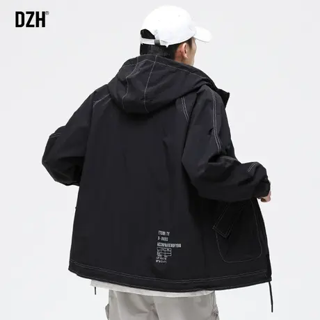 男士新款冲锋衣男款休闲运动外套男春秋连帽飞行员夹克登山服风衣商品大图