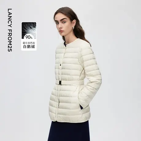 【轻羽45°云系列】朗姿霍尔多巴吉鹅绒修身羽绒服2025年冬季新款图片