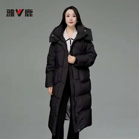 雅鹿官方正品女装羽绒服饰冬季防寒衣休泡芙长款修身显瘦加厚保暖图片
