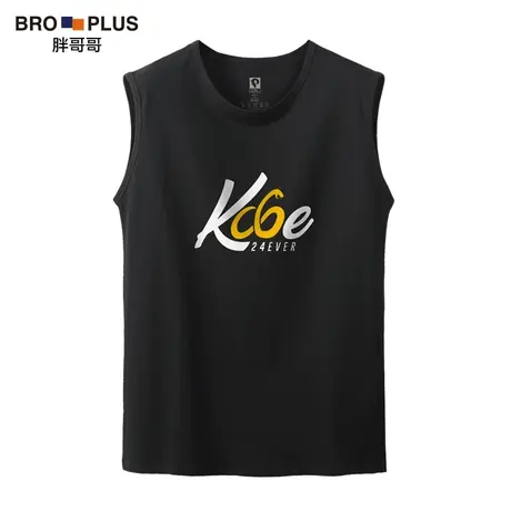 胖哥哥大码背心男夏季宽松加肥加大运动健身坎肩透气无袖汗衫t恤商品大图