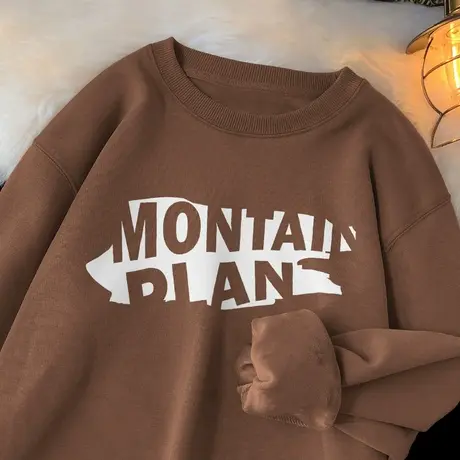 320g重磅男生卫衣春秋款圆领长袖t恤秋冬加绒加厚无帽印花上衣服商品大图