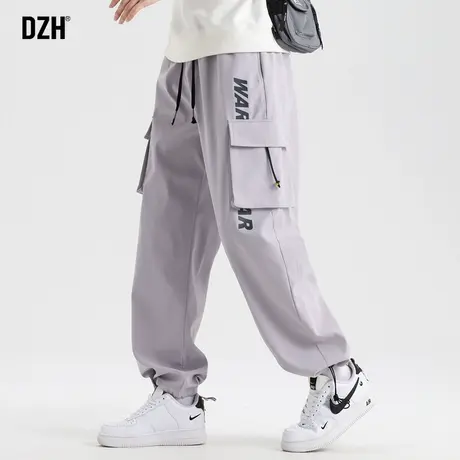 男士束脚工装裤男春季直筒宽松运动裤2024新款裤子阔腿长裤登山裤商品大图