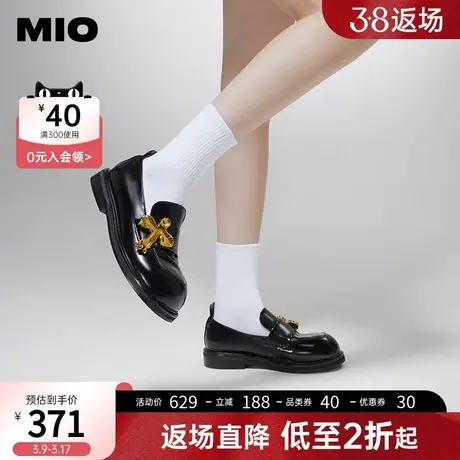 宫里的世界 MIO百色谱之设计感金属扣国潮舒适简约潮流乐福鞋商品大图