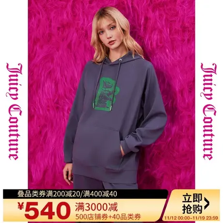Juicy Couture橘滋23秋冬新款印花连帽女式卫衣商品大图