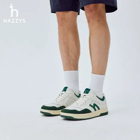 Hazzys哈吉斯秋季男士休闲鞋复古运动板鞋潮流时尚厚底鞋子商品大图