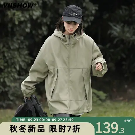 VIISHOW山系连帽2023春秋户外冲锋夹克男外套秋季潮牌男夹克男款商品大图