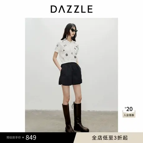 DAZZLE地素奥莱 毛针织衫春夏女装提花四季针织毛衣商品大图