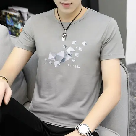 莫代尔t恤男短袖2025新款夏装打底衫上衣服潮流潮牌半袖男生夏天商品大图