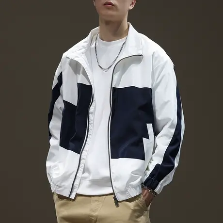 潮流大码男秋冬款休闲潮牌外套百搭夹克外套男休闲工装夹克外套男图片