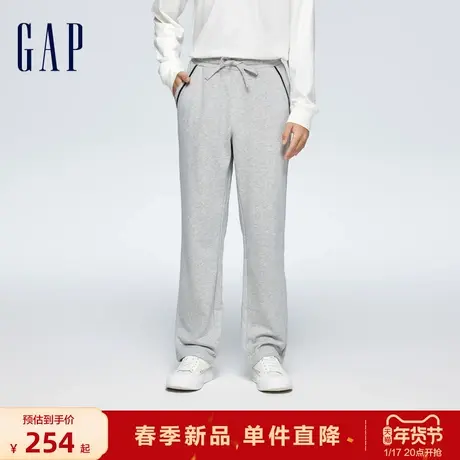Gap男装2024春季新款美式复古宽松针织卫裤休闲直筒长裤889717商品大图