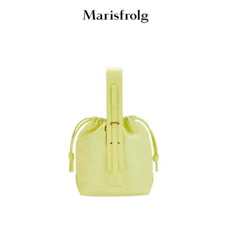 【经典搭配系列】玛丝菲尔春季新款柠檬黄水桶包牛皮革女士手提包商品大图