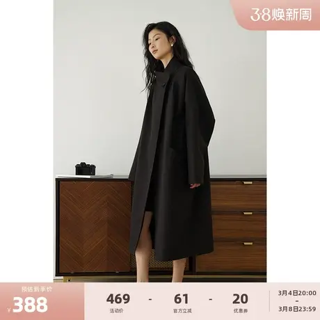 嘉茱莉早春新款设计感小众风衣外套女氛围感上衣高级感风衣一粒扣商品大图