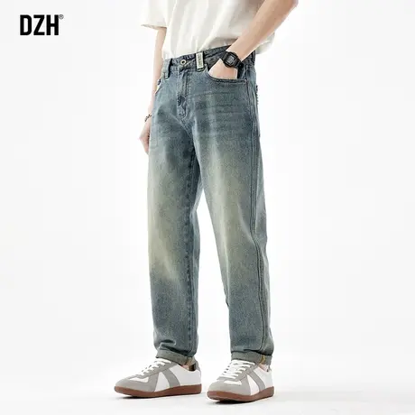 男士美式复古牛仔裤男春季潮牌2024新款休闲裤子男款长裤百搭男裤商品大图